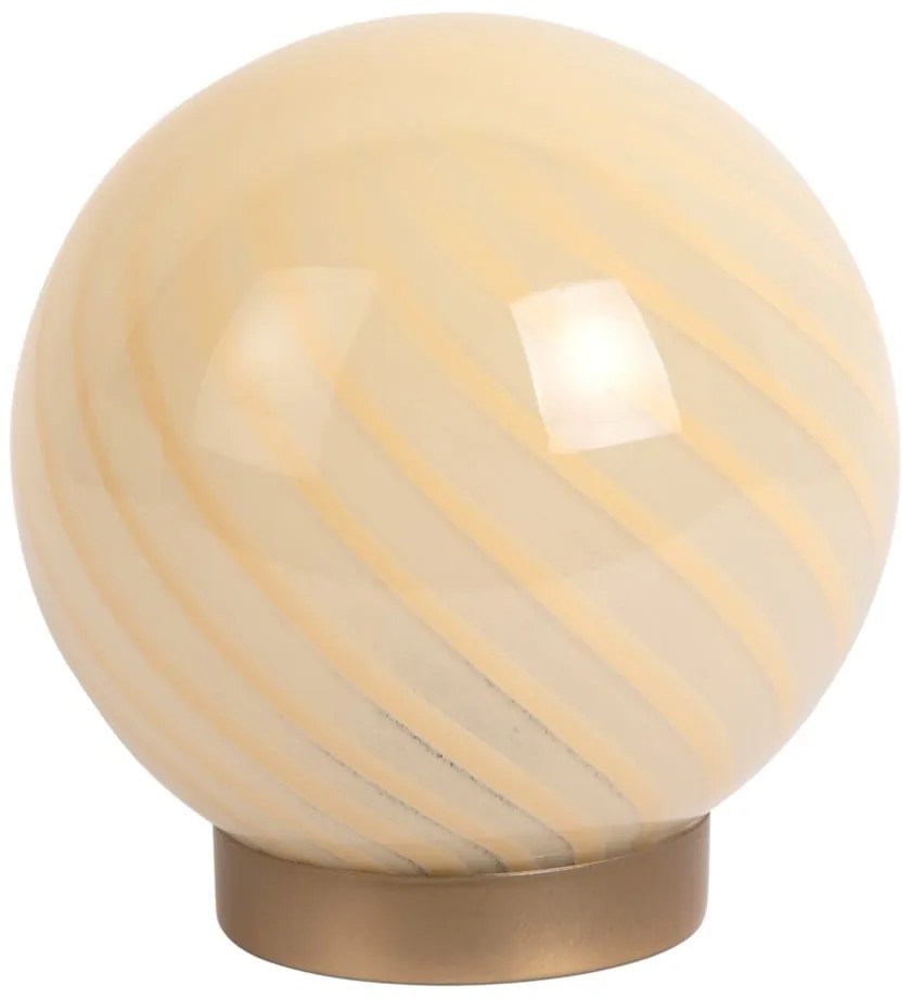 Jasnożółta lampa stołowa ze szklanym kloszem (wysokość 17 cm) Summer Globe – Leitmotiv
