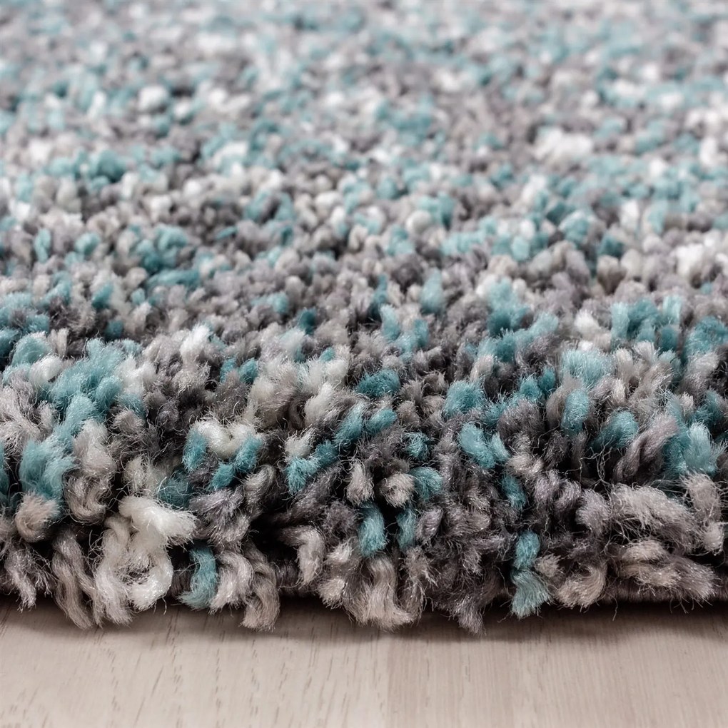 Dywan shaggy Enjoy niebieski multikolor 60 cm x 110 cm