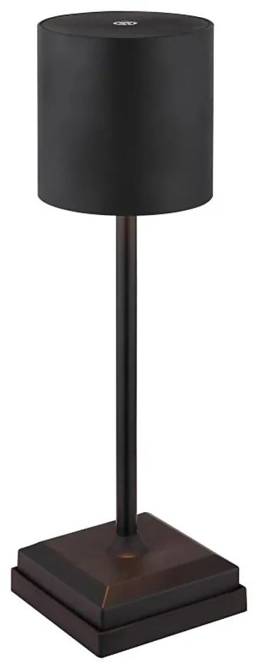 Globo 58487B - Ładowalna, dotykowa, ściemnialna lampka biurkowa LED DIXON 1,5W/5V 2200 mAh czarna