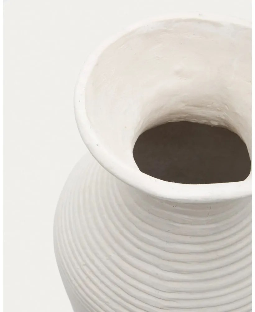 Wysoki kremowy ręcznie wykonany wazon (wysokość 72 cm) Pria – Kave Home