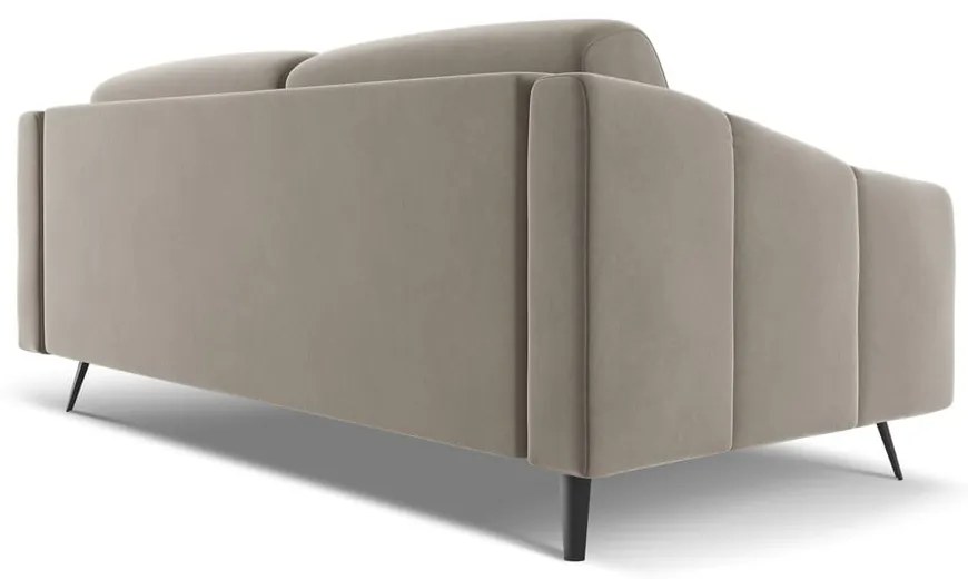 Beżowa aksamitna sofa 202 cm Nalu – Makamii
