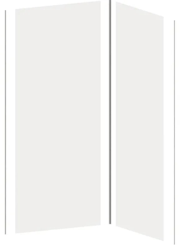 Zestaw 2 łazienkowych paneli ściennych z profilami – 90 × 120 × 210 cm (szer. × szer. × wys.) ITZIAR