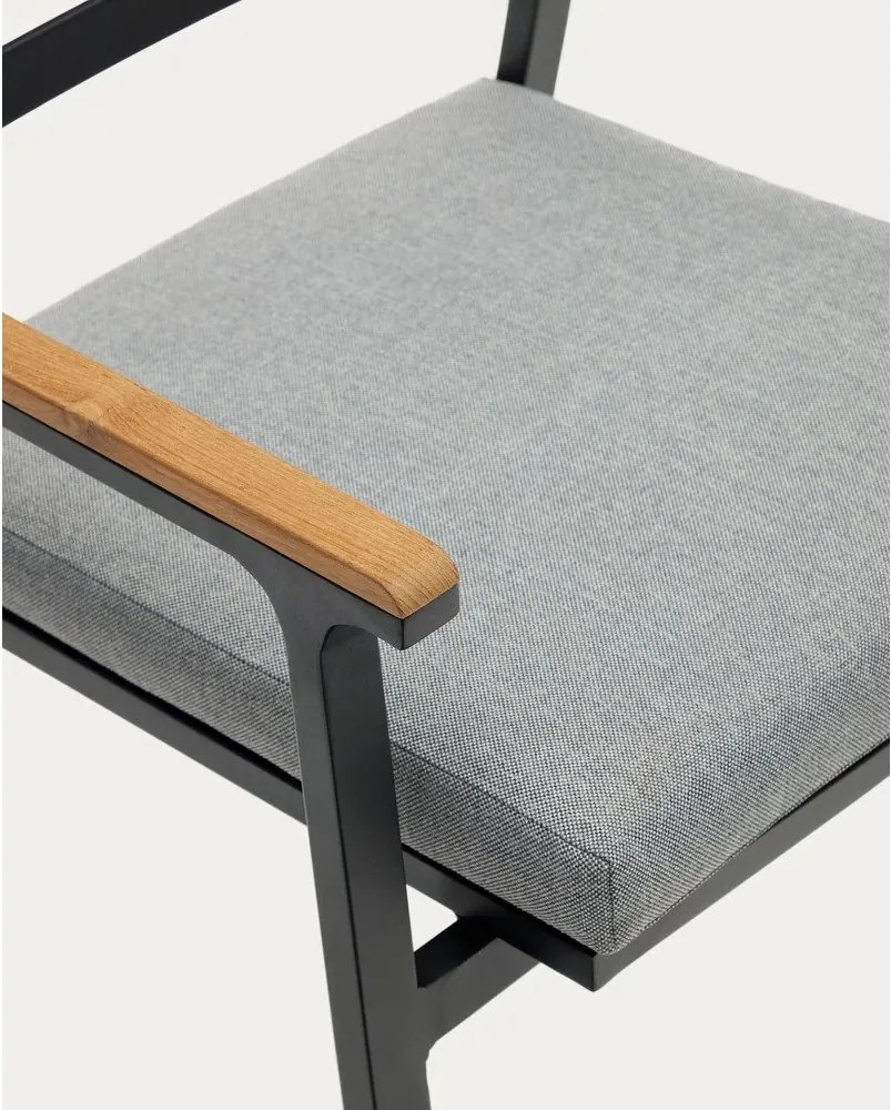 Czarne metalowe krzesło ogrodowe Bona – Kave Home