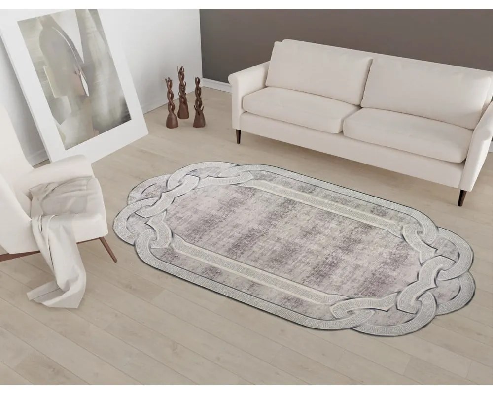 Szaro-beżowy dywan 100x60 cm – Vitaus
