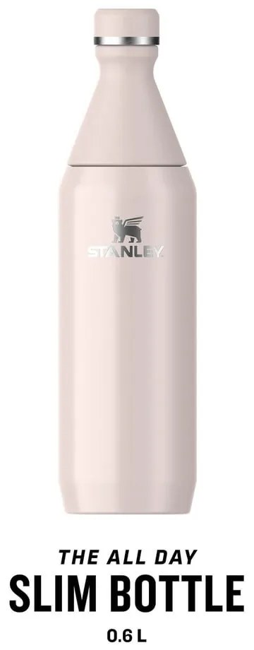 Jasnoróżowa butelka ze stali nierdzewnej 600 ml All Day Slim – Stanley