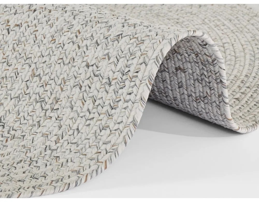 Białobeżowy okrągły dywan odpowiedni na zewnątrz ø 150 cm – NORTHRUGS