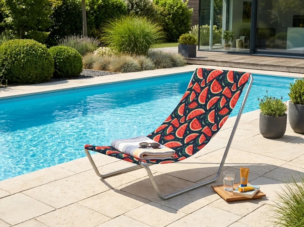 Składane leżak plażowy SAND MELON, kolorowe