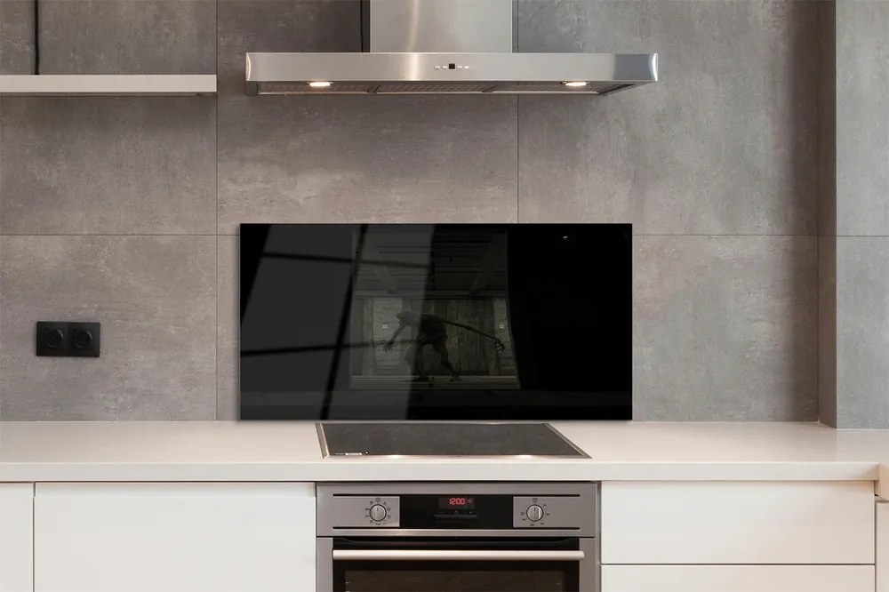 Panel szklany do Kuchni Zombie w Ciemnym Budynku