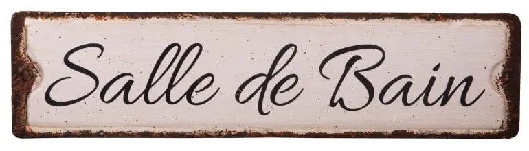 Metalowa tabliczka 40x10 cm Salle De Bain – Antic Line