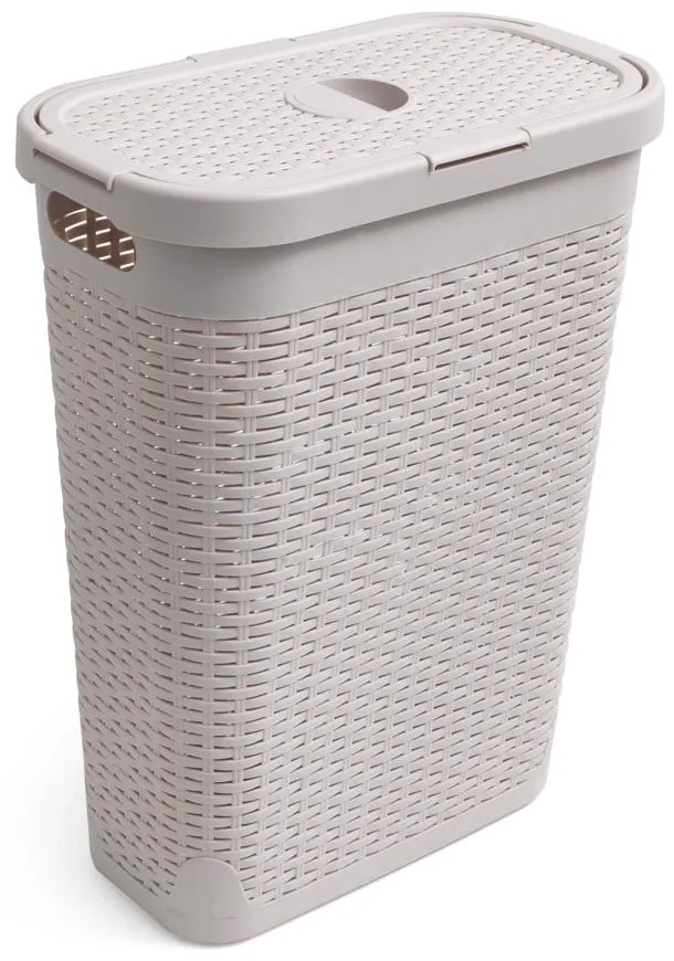 Beżowy kosz na pranie Addis Calico, 40 l