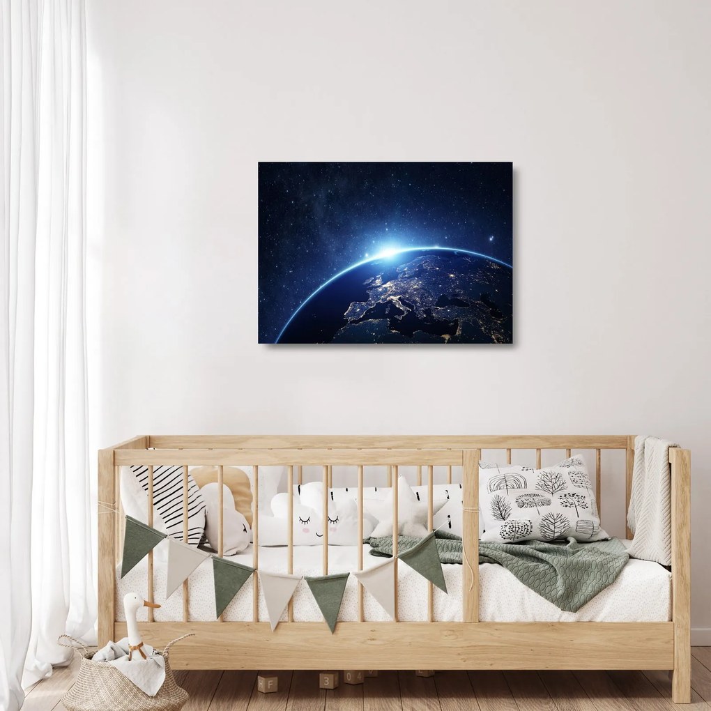 Obraz na szkle planety Ziemia (70x50 cm)