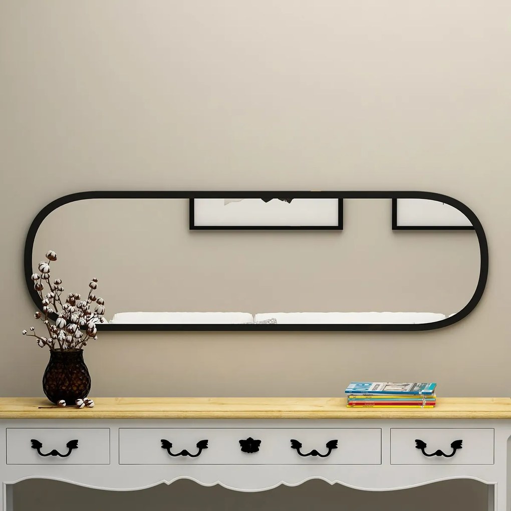 Lustro Magnum Black 40 x 120 cm