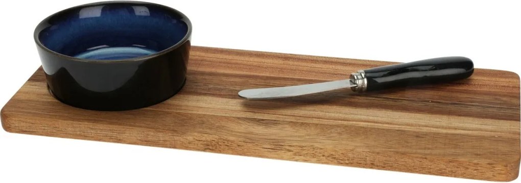 EH Zestaw do serwowania Torrente, 3 szt., niebieski, 30 x 12 cm