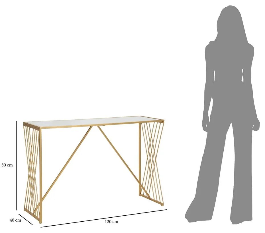 Konsola w kolorze złota 40x120 cm Easy – Mauro Ferretti