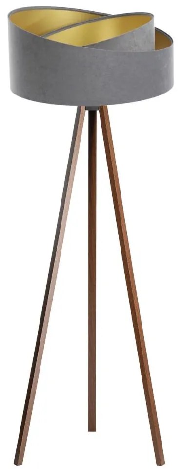 Lampa stojąca GALAXY 1xE27/60W/230V szara/wenge