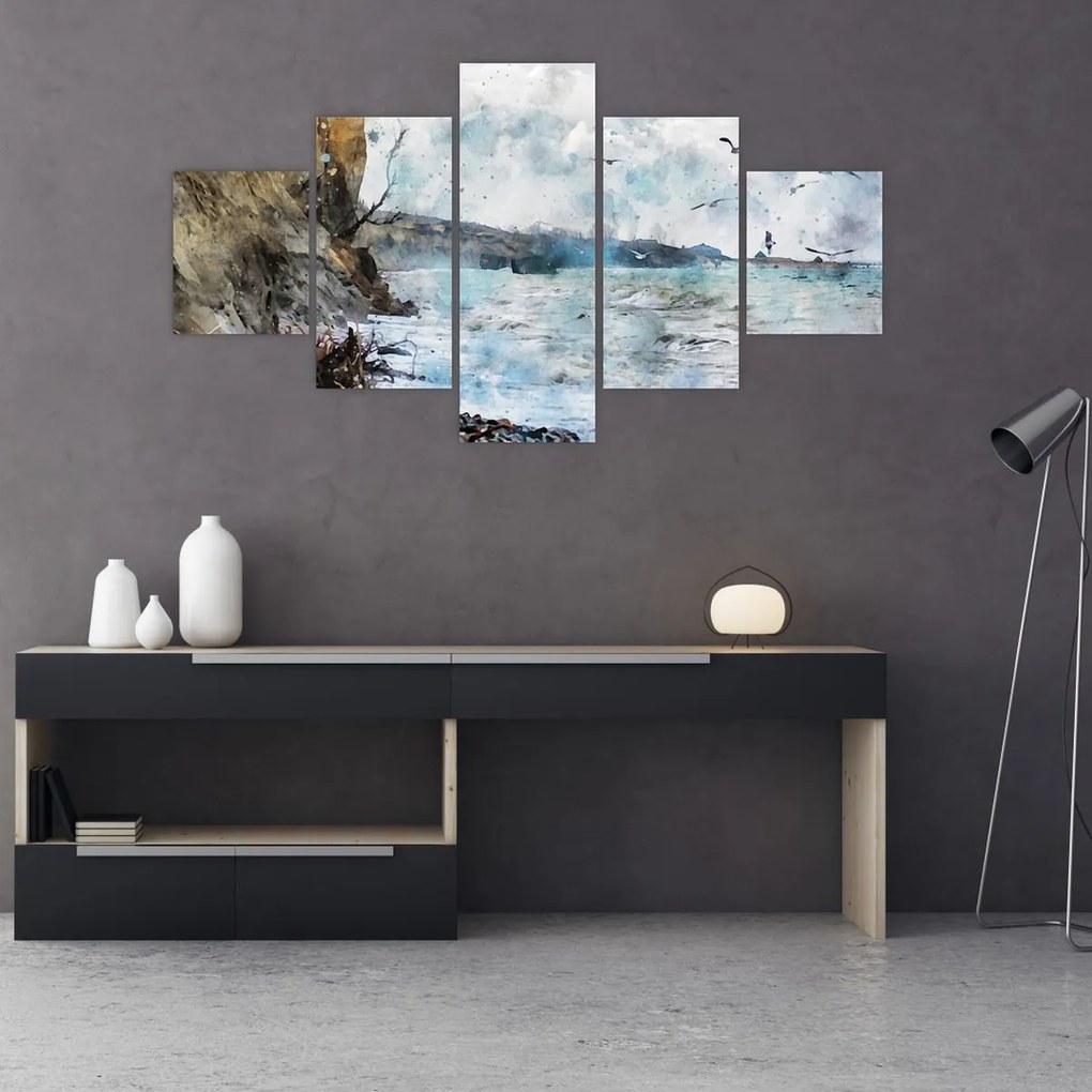 Obraz - Rafa, akwarela (125x70 cm)