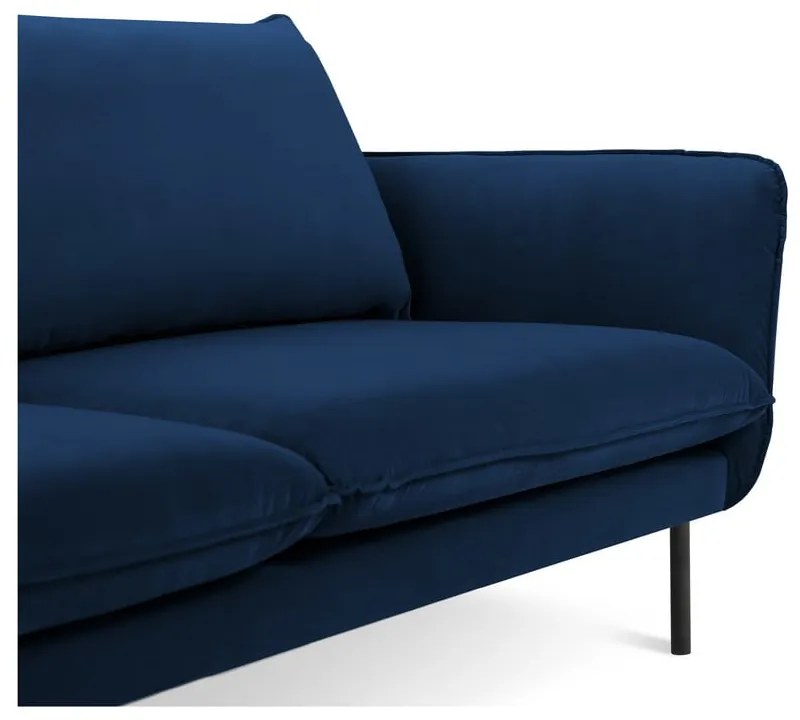 Niebieska aksamitna sofa 200 cm Vienna – Cosmopolitan Design