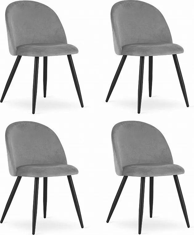 Krzesło Valora BELLO w kolorze jasnoszarym, nowoczesny design x4