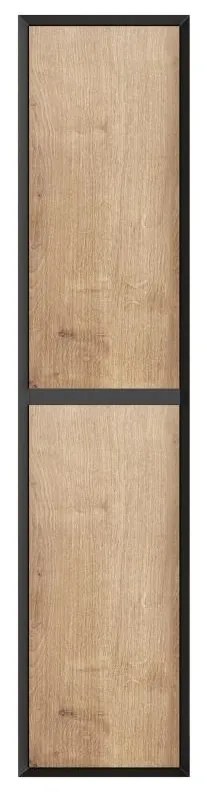 Słupek łazienkowy - Naturalny jasny i czarny - 140 cm - LANNICK