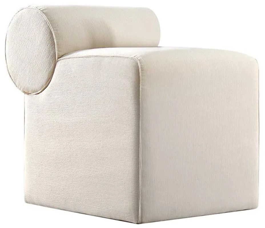 Taboret TIKI 47x45 cm kremowy