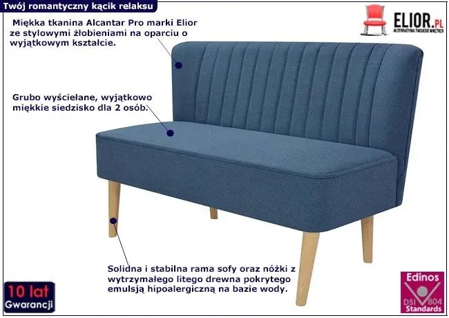 Romantyczna sofa T7-G54