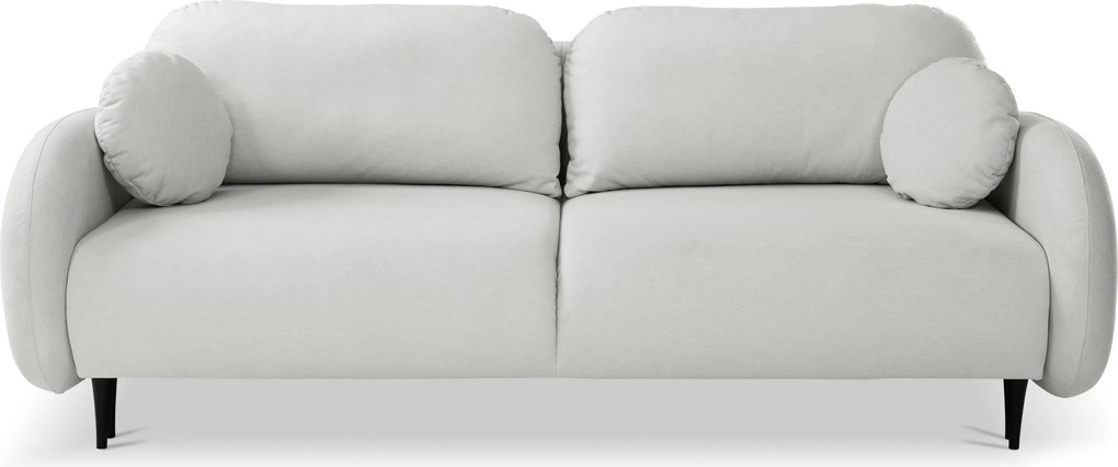 Masseno Sofa AGIO z funkcją spania i pojemnikiem na pościel, Rozkładana sofa - Beżowy, CASTEL 04