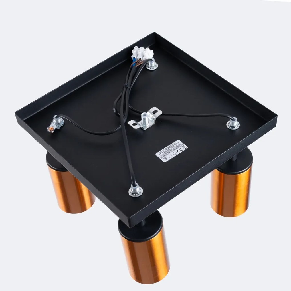 Plafon WINX 4 czarny/miedziany SOLLUX  LIGHTING