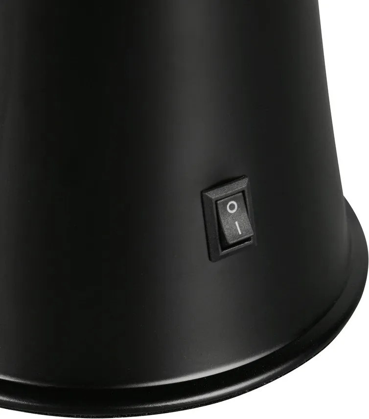 Czarna lampa lawa LED (wysokość 39,5 cm) Etna – Reality