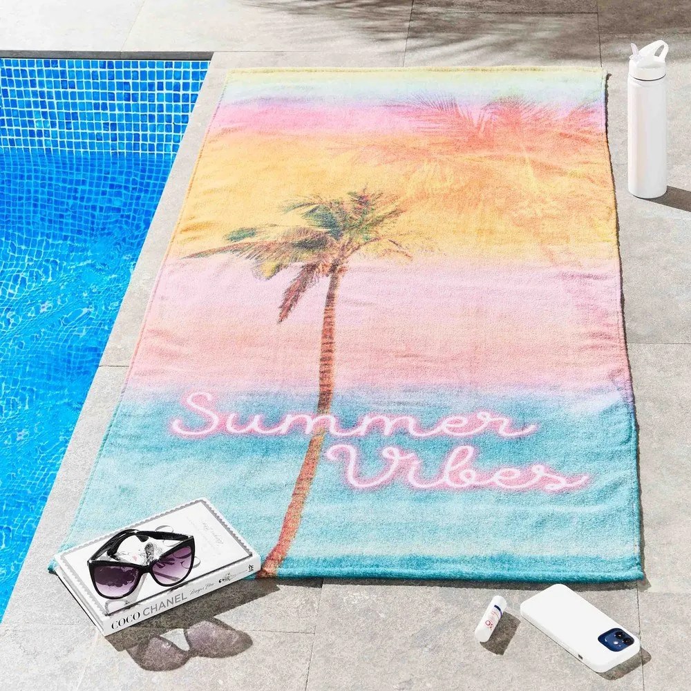 Bawełniany ręcznik plażowy frotte 76x160 cm Summer Vibes – Sassy B