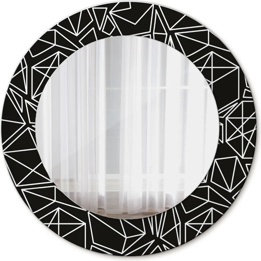 Lustro dekoracyjne okrągłe Geometryczny wzór