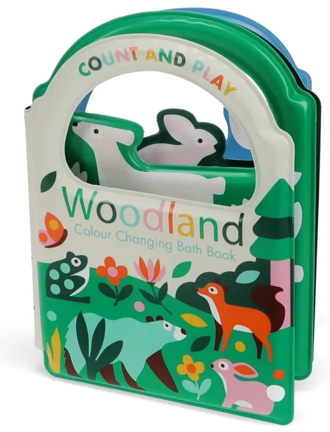 Zabawka interaktywna Colour changing bath book Woodland – Rex London