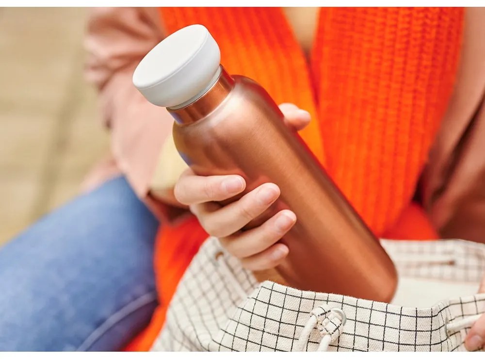 Butelka ze stali nierdzewnej w kolorze brązu 500 ml Rose gold – Mepal