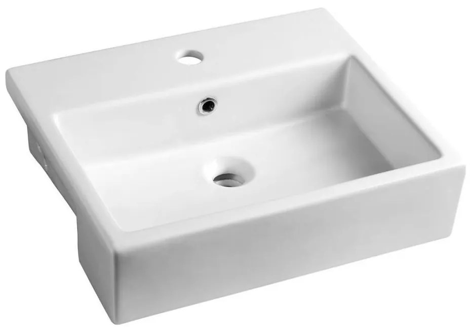 Isvea - Umywalka półwpuszczana PURITY 50x42 cm ceramika/biała