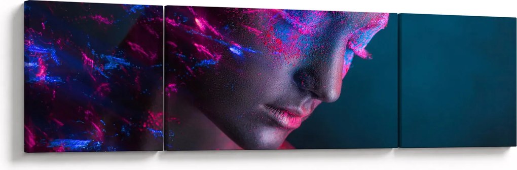 Błyszczący obraz kobiety (170x50 cm)