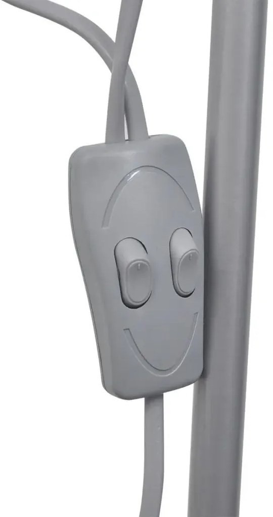 Szara lampa podłogowa dwupunktowa - 5X EX06 K7-G57
