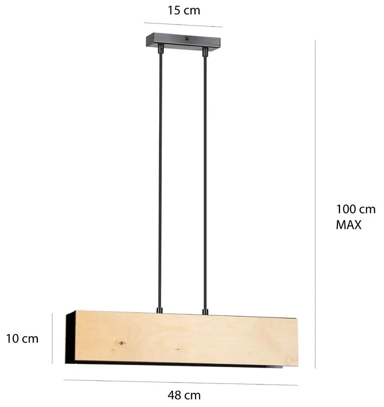 Czarna wisząca lampa sufitowa - 4X D003 C9-Z62