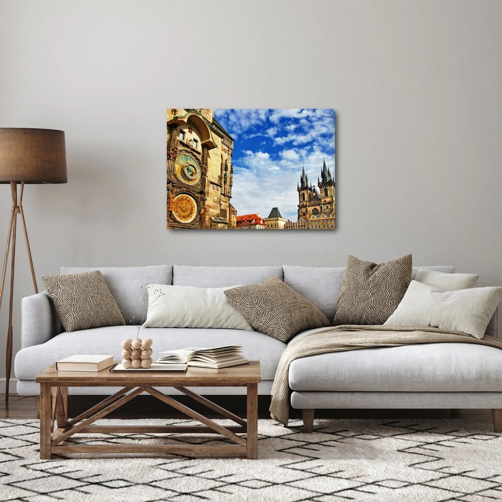Obraz - Praski zegar astronomiczny (70x50 cm)