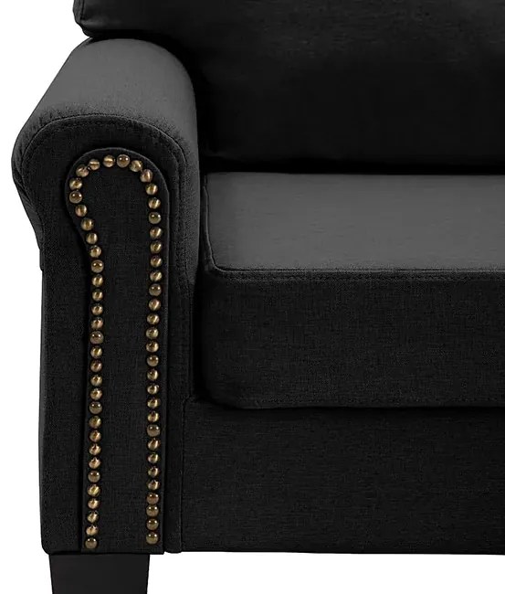 Luksusowa dwuosobowa sofa czarna - Alaia 2X