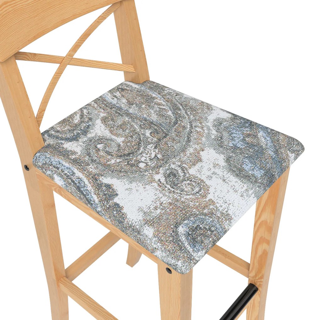 Pokrowiec na krzesło barowe Ingolf z tapicerowanym siedziskiem