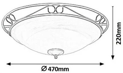 Rabalux 3723 lampa ścienna Athen, śr. 47 cm