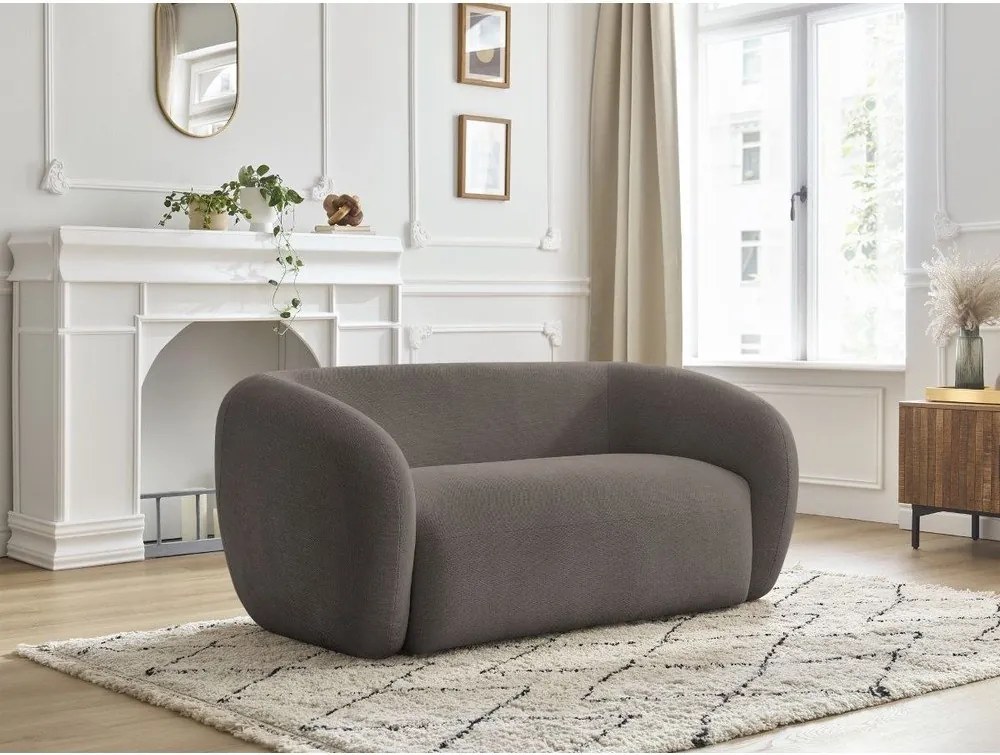 Szarobrązowa sofa z tkaniny szenilowej 160 cm Celine – Bobochic Paris