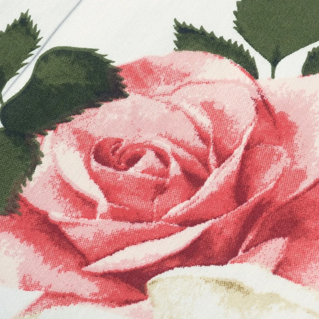 Pościel satynowa Matex Róża z liliami , 140 x 200cm, 70 x 90 cm