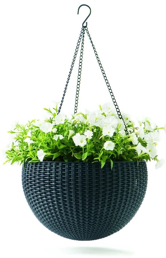 Plastikowa wisząca i ścienna doniczka ø 35 cm Hangingsphere – Keter