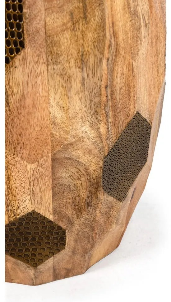 Okrągły stolik z litego drewna mango ø 29 cm Fabia – Marckeric