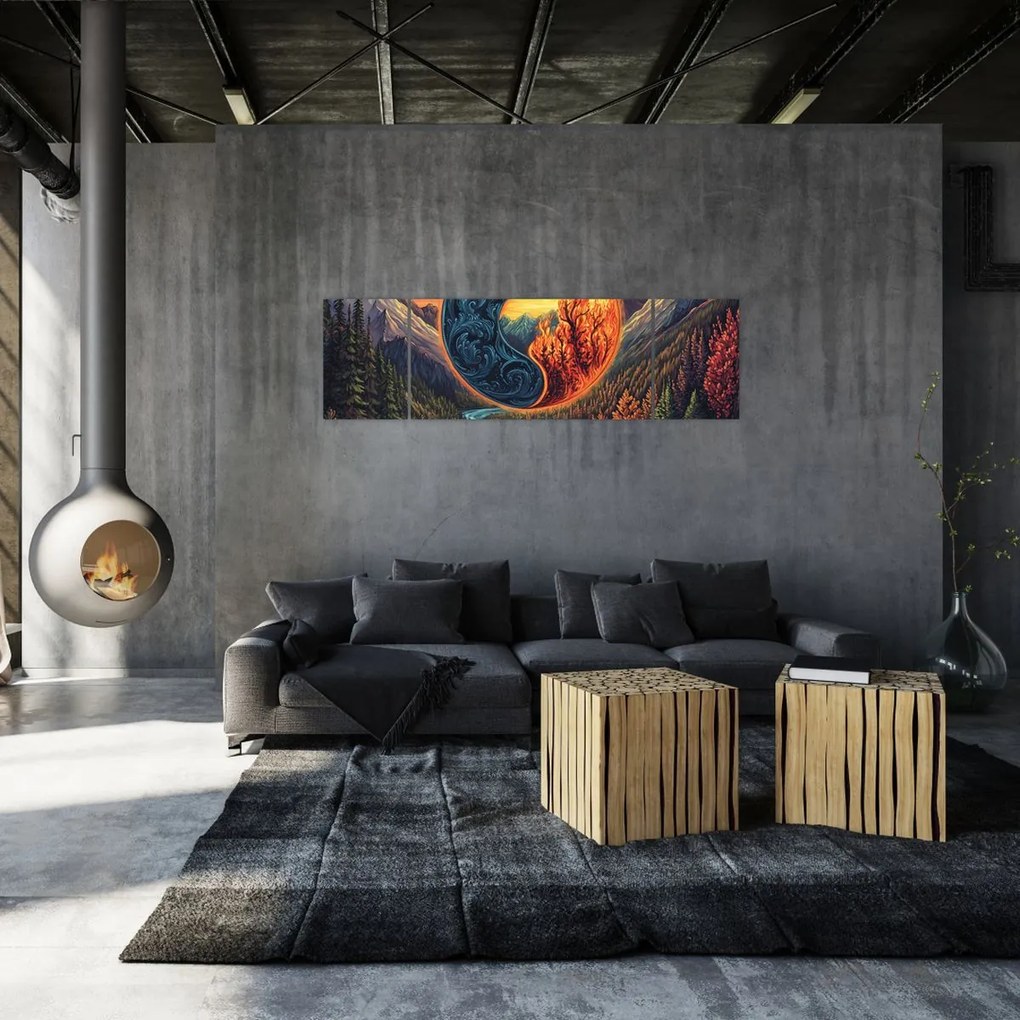 Obraz - Żywioły (170x50 cm)