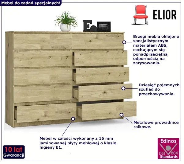 Komoda do salonu dąb artisan C7-E04