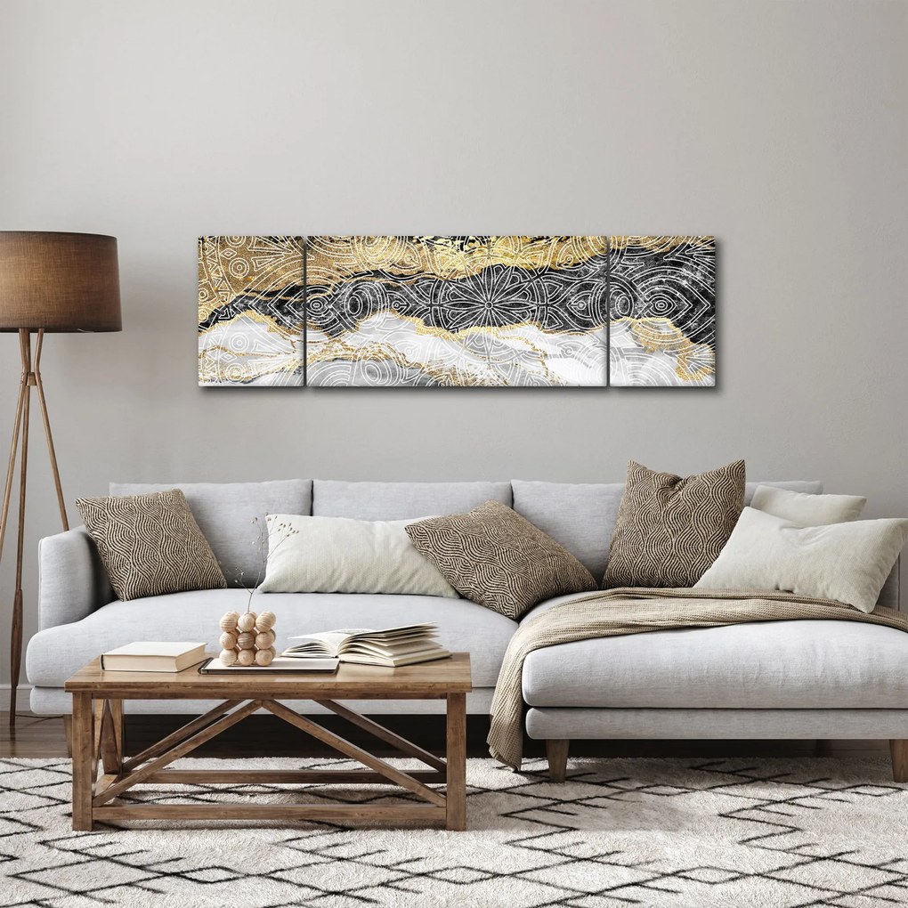 Obraz - Mandala w marmurze (170x50 cm)