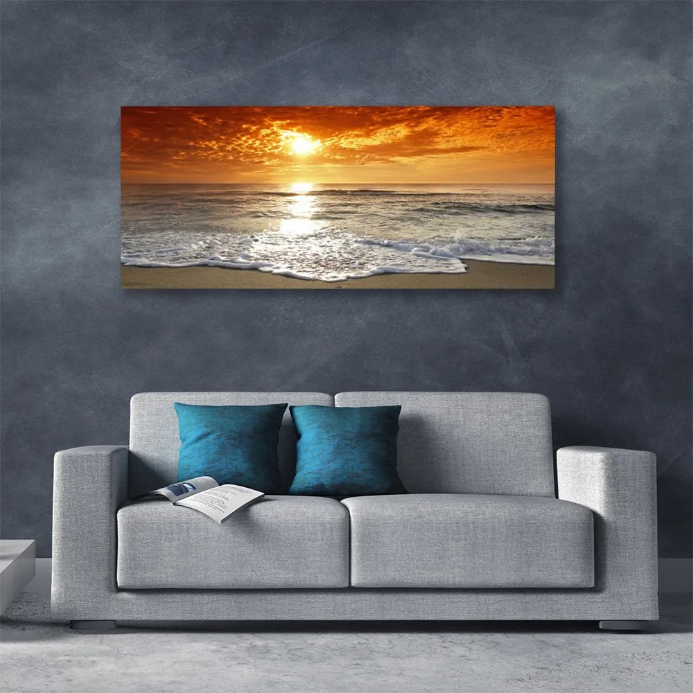 Obraz canvas Zachód Słońca nad Horyzontem