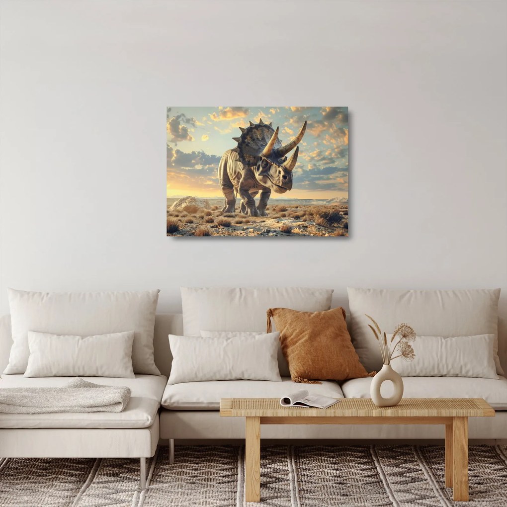 Obraz na szkle - Triceratops (70x50 cm)