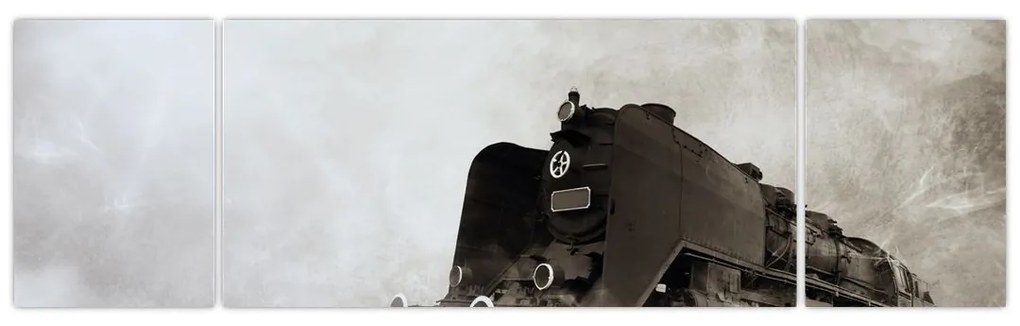 Obraz - Pociąg we mgle (170x50 cm)